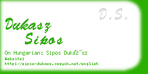 dukasz sipos business card